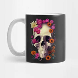 Skull and Flowers #3 Mug